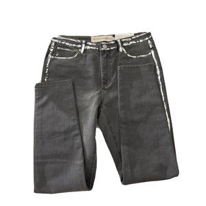 Soft Surroundings Gray Silver Denim Jeans Size 6 Skinny Ankle NWT (30X27)